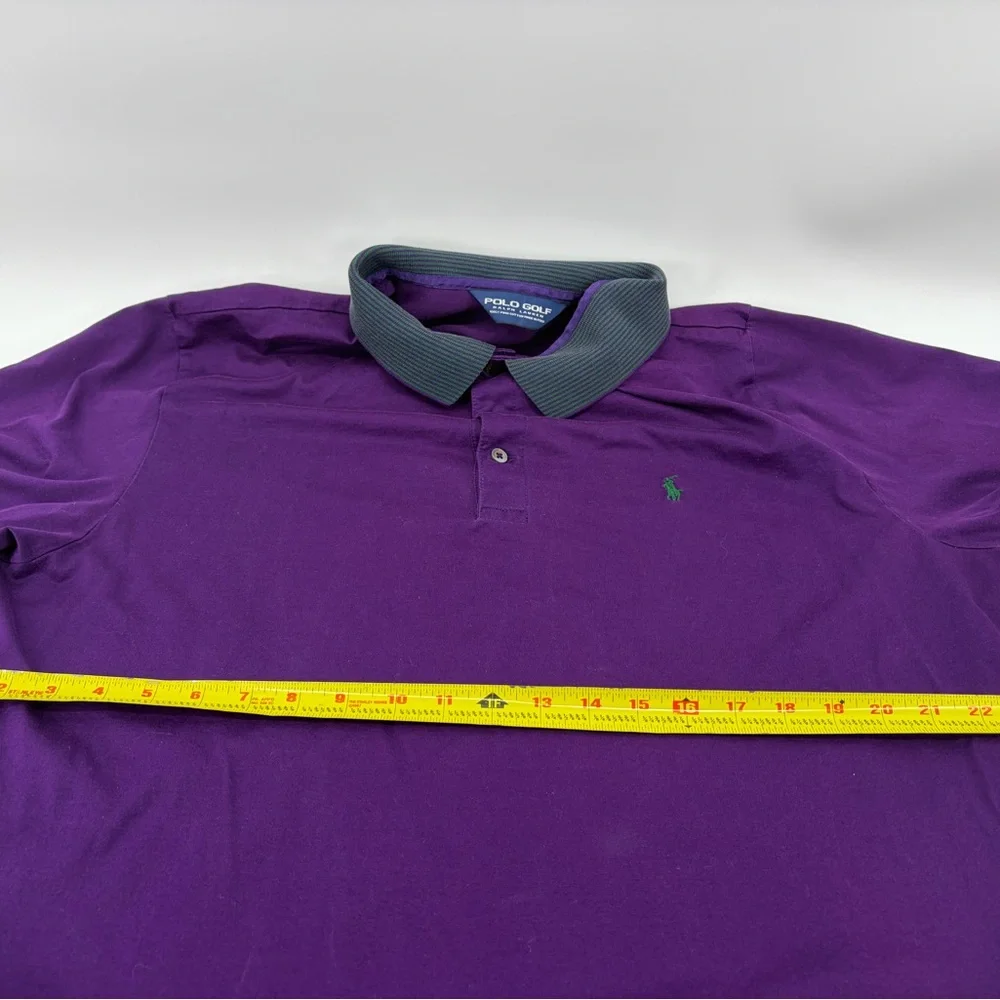 Polo Ralph Lauren Polo Golf Shirt Mens Size XL Purple Long Sleeve Shirt, Vintage